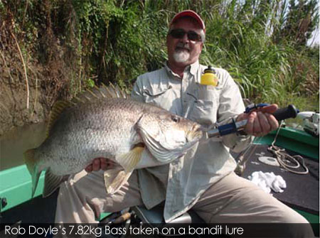 Rob Doyleâ€™s 7.82kg Bass taken on a bandit lure